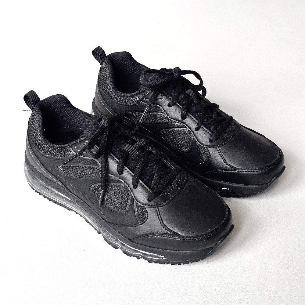 Tredsafe Piper Slip Resistant Work Shoes Black Air Cushion Anti-Fatigue 8.5